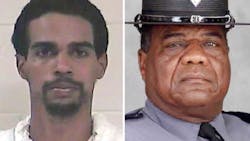 Russell E. Brown III, left, and Trooper Junius A. Walker Russell E. Brown III, left, and Trooper Junius A. Walker
