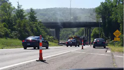 With the help of two others, Trooper Thomas Karanda was able to pull a local man out from a burning car Tuesday morning With the help of two others, Trooper Thomas Karanda was able to pull a local man out from a burning car Tuesday morning
