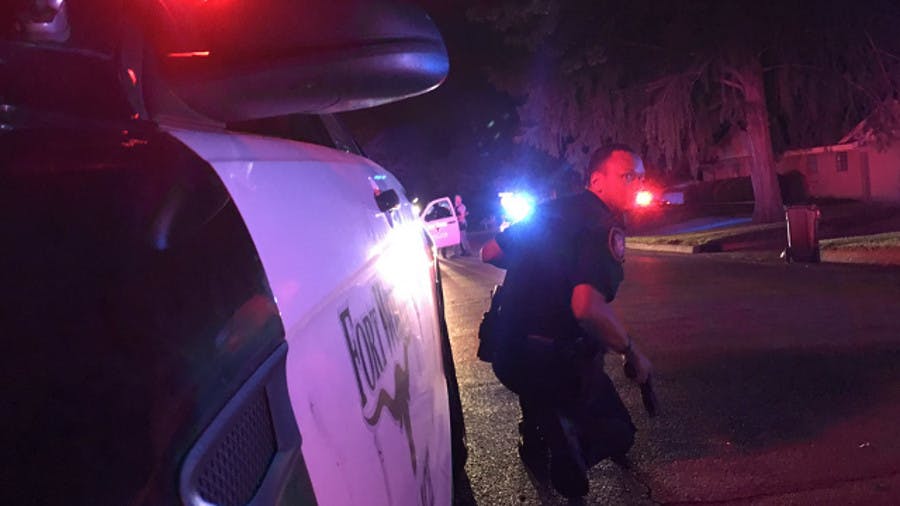 Two Fort Worth police officers were shot and wounded Friday night.