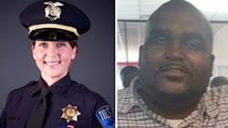Officer Betty Shelby, left, and Terence Crutcher Officer Betty Shelby, left, and Terence Crutcher