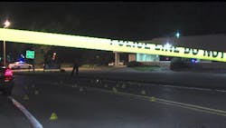 About 15 bullet holes were found after shots were fired at the Indianapolis Metropolitan Police Department's Northwest District Headquarters late Tuesday night. About 15 bullet holes were found after shots were fired at the Indianapolis Metropolitan Police Department's Northwest District Headquarters late Tuesday night.