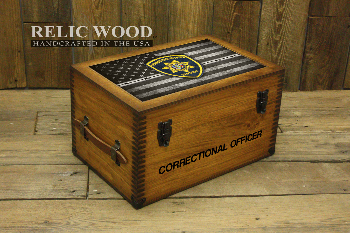 Correctional Officer Badge Keepsake Box