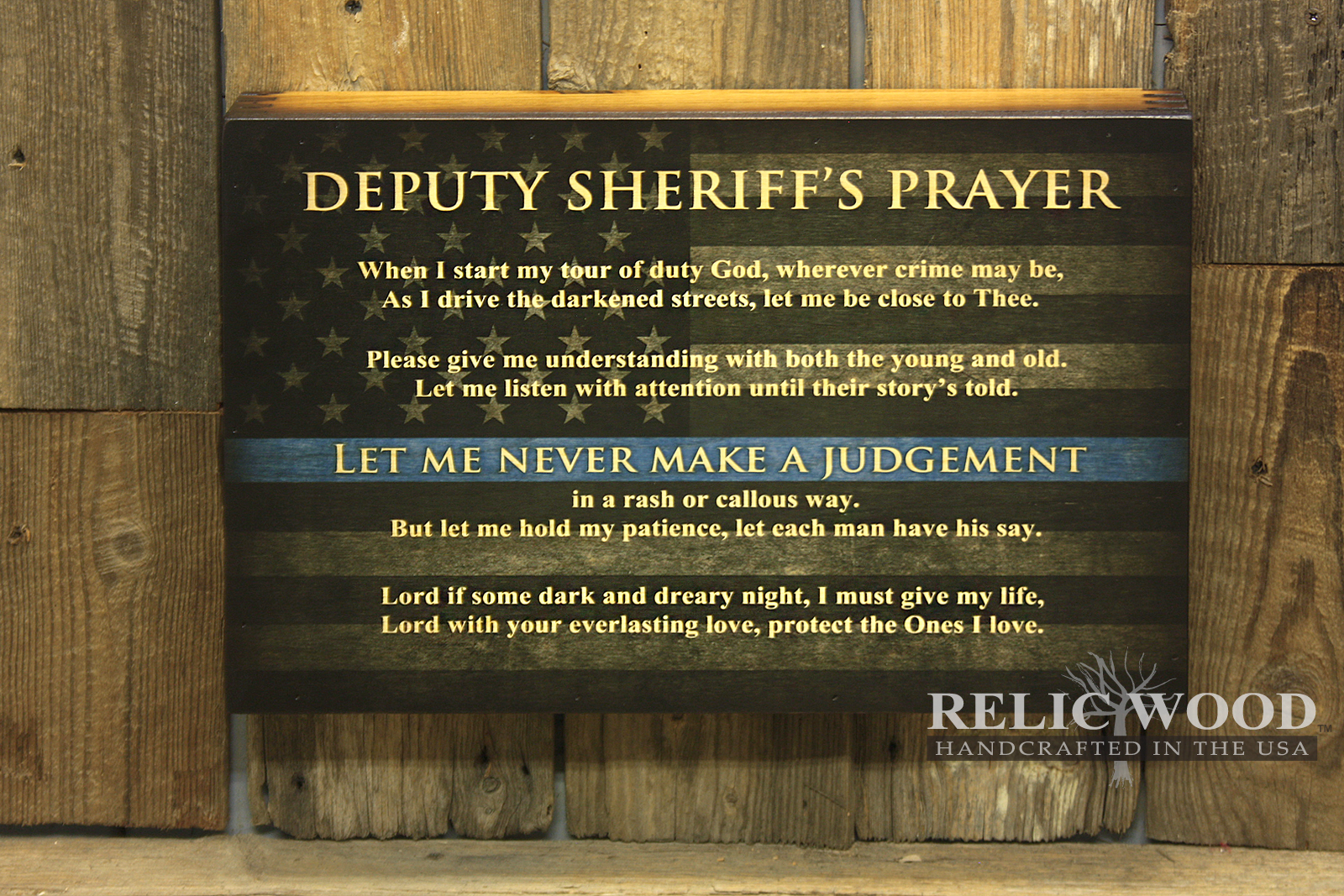 Deputy Sheriff&rsquo;s Prayer &ndash; Wall Art