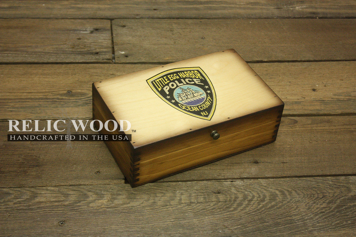 Custom Police Badge Memory Box