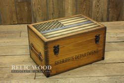 Sheriff Thin Blue Line Keepsake Box Sheriff Thin Blue Line Keepsake Box