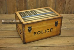 Police Thin Blue Line Keepsake Box Police Thin Blue Line Keepsake Box