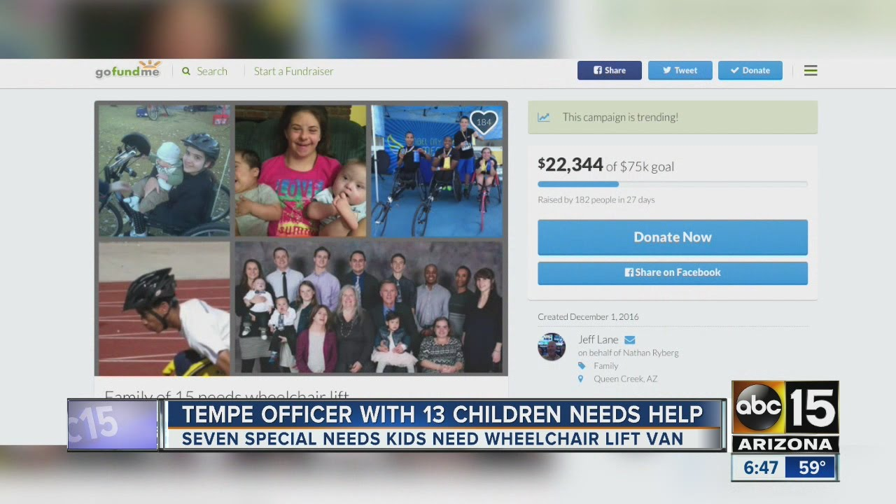 Tempe Police Officers Help Detective With Seven Adopted Kids