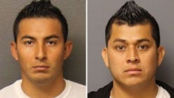Issued on Feb. 12, a fake news release announced the arrests of Jose Marino Melendez, left, and Jose Santos Melendez