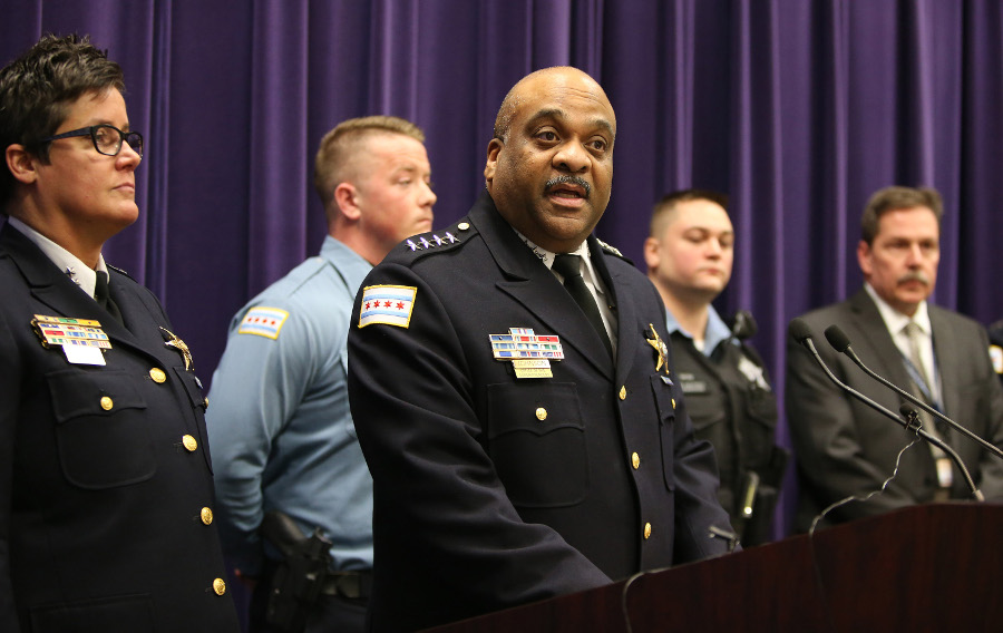 Chicago Police Superintendent Eddie Johnson speaks during a news conference on Jan. 5.
