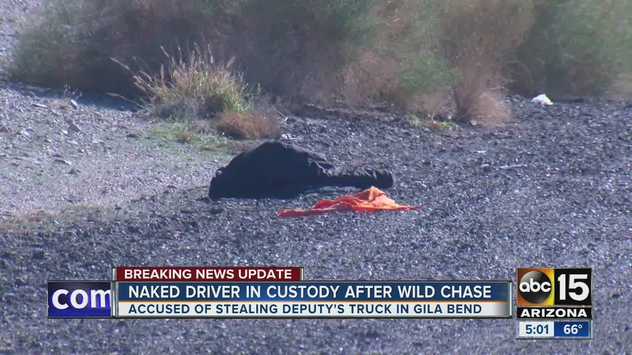 Naked Woman Who Stole Deputy's Truck Taken Into Custody