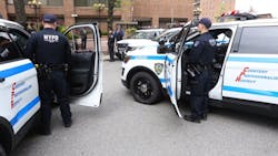 New York City intends to spend $10.4 million to equip the NYPD's entire fleet of cruisers with bullet-resistant window inserts. New York City intends to spend $10.4 million to equip the NYPD's entire fleet of cruisers with bullet-resistant window inserts.