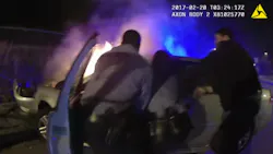 Dramatic body camera video has been released of D.C. police officers pulling a man out of a burning car following a wreck Sunday night. Dramatic body camera video has been released of D.C. police officers pulling a man out of a burning car following a wreck Sunday night.