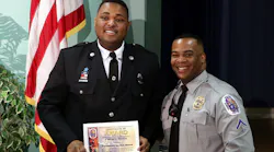 EMT Phil Martin, left, and Officer Ricardo Biddy
