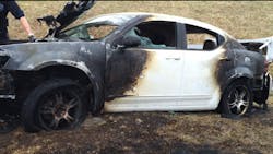 Iowa State Patrol Trooper Dustin Henningsen risked his own life to save a man trapped inside a burning vehicle. Iowa State Patrol Trooper Dustin Henningsen risked his own life to save a man trapped inside a burning vehicle.