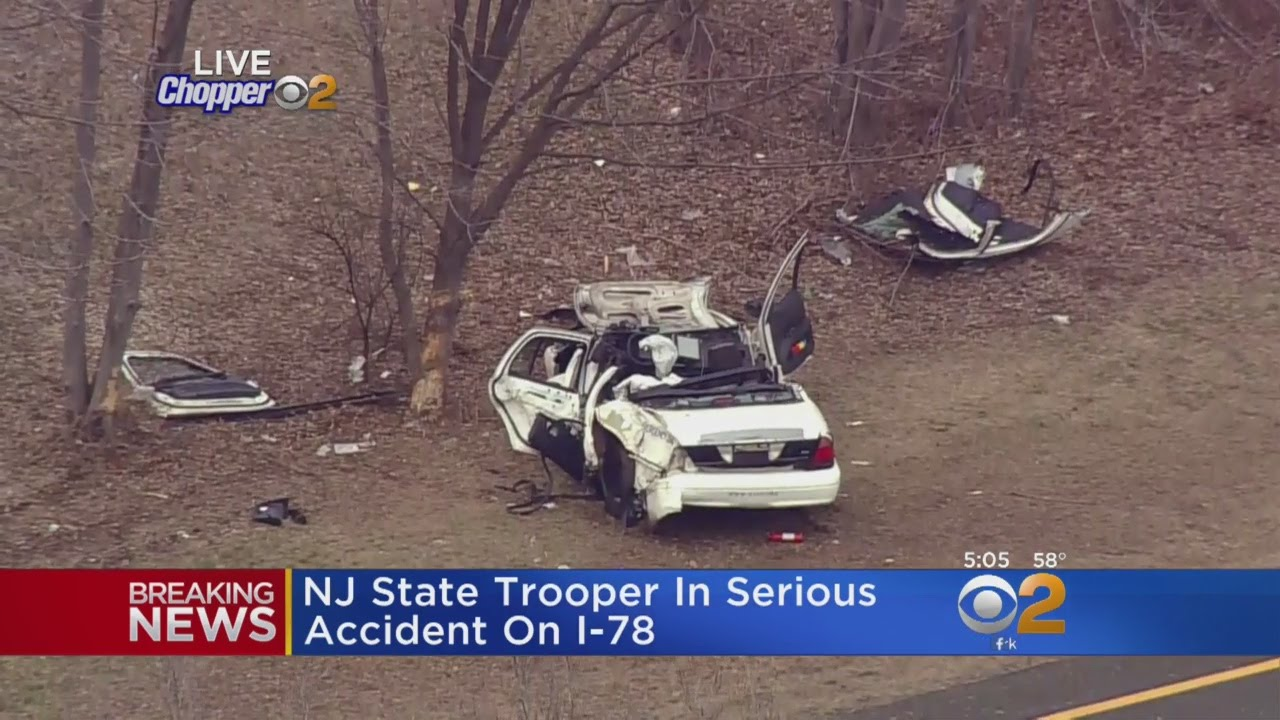 New Jersey State Police Trooper In Serious Crash