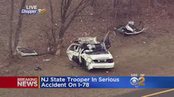 New Jersey State Police Trooper In Serious Crash