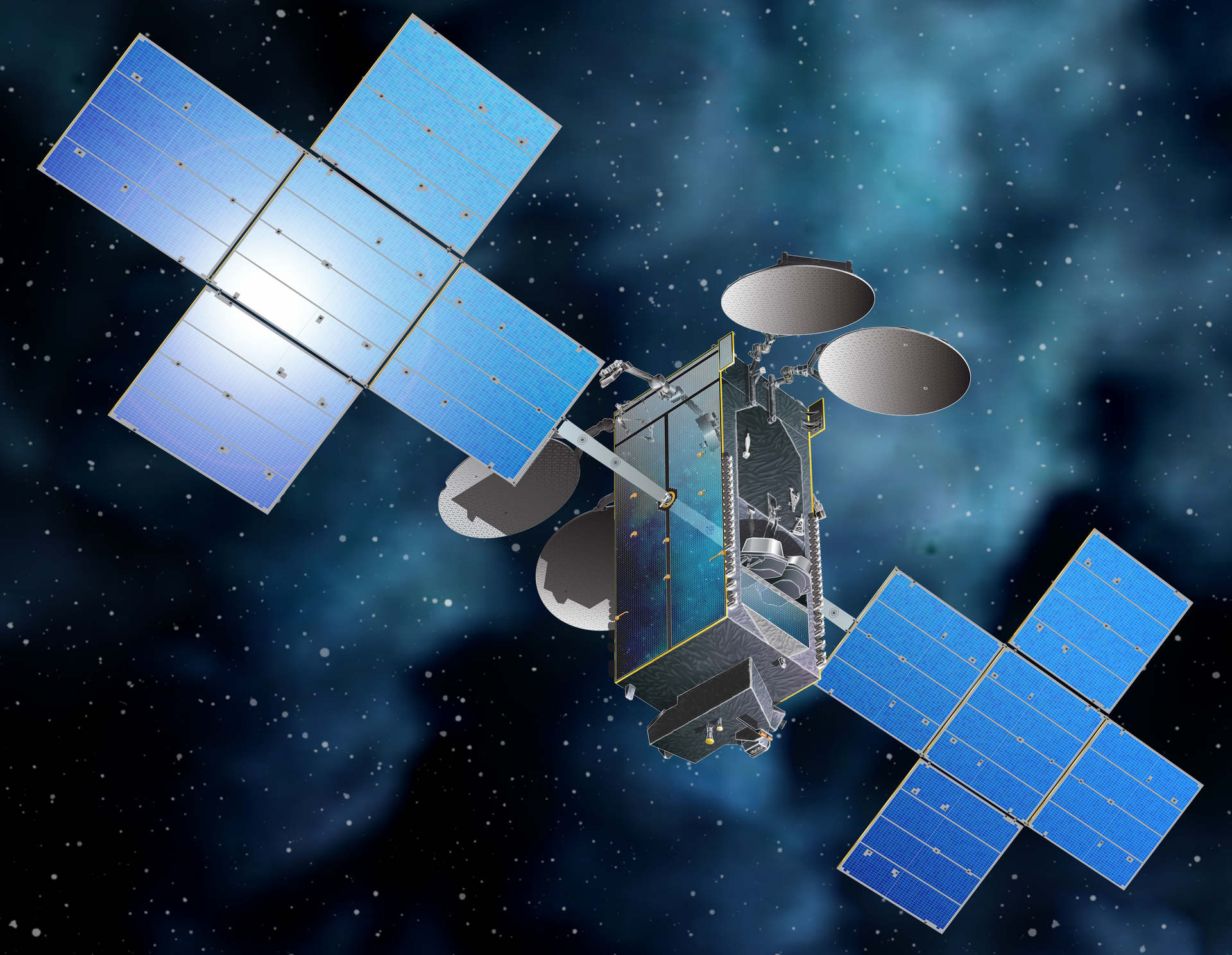 An artist's rendering of EchoStar 19.