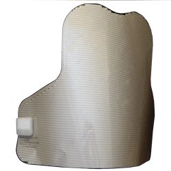 Seen here is the panel inserted into the police vest. The entire panel is linked to the sensor (the box on the left of the picture). That sensor transmits notification to the phone numbers set up in the system. Seen here is the panel inserted into the police vest. The entire panel is linked to the sensor (the box on the left of the picture). That sensor transmits notification to the phone numbers set up in the system.