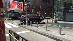 A man was arrested after he plowed through a crowd of people in Times Square Thursday, killing one and injuring more than a dozen others. A man was arrested after he plowed through a crowd of people in Times Square Thursday, killing one and injuring more than a dozen others.