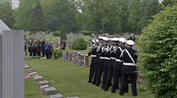 Three-volley salute to Chief Eric DiSario