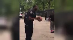 NYPD Police Officer Makes Incredible Basketball Shot