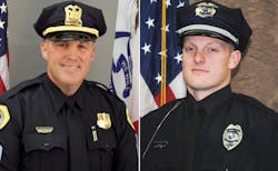 Des Moines Police Sgt. Anthony Beminio and Urbandale Officer Justin Martin
