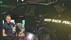 Quick thinking by Concord Police Officer Anthony Coniglio Saturday morning may have saved the life of his K-9 partner Hancock. Quick thinking by Concord Police Officer Anthony Coniglio Saturday morning may have saved the life of his K-9 partner Hancock.