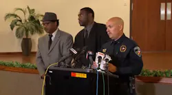 Balch Springs Police Chief Jonathan Haber speaks at a press conference on Tuesday to announce the firing of Officer Roy Oliver in the fatal shooting of a 15-year-old boy.