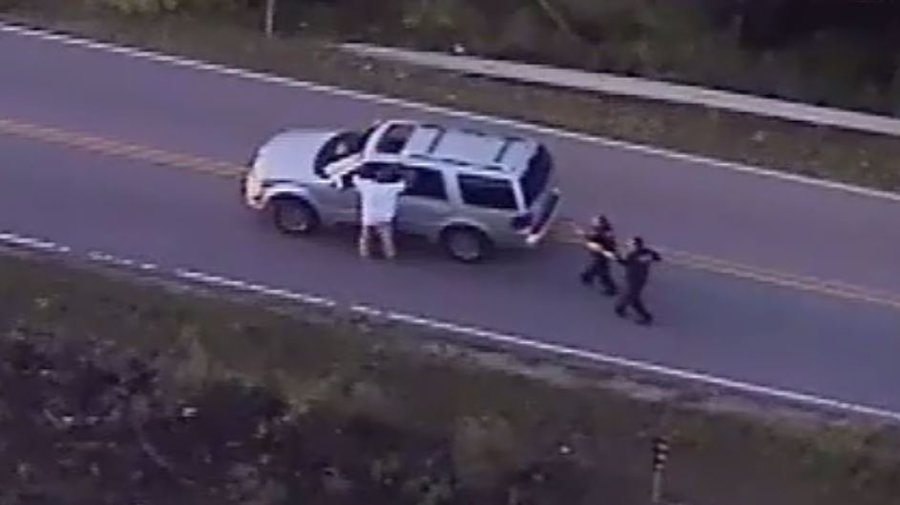 A screen grab is seen from a video showing the fatal shooting of Terence Crutcher by Tulsa police officers last year.