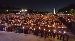 The names of 394 officers who have died in the line of duty were formally dedicated on the walls of the National Law Enforcement Officers Memorial.