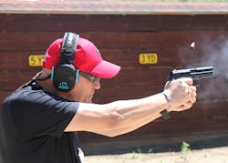 The USP 45 really isn’t designed for consumer use. It’s big, and it belongs in a duty holster, not an IWB. It has a bit more mass in the slide, compared to many other consumer grade guns. H&K uses roll pins and a locking block with a bit more meat on it than most guns. It’s a good companion to the UMP for agencies that use a .45 carbine. The USP 45 really isn’t designed for consumer use. It’s big, and it belongs in a duty holster, not an IWB. It has a bit more mass in the slide, compared to many other consumer grade guns. H&K uses roll pins and a locking block with a bit more meat on it than most guns. It’s a good companion to the UMP for agencies that use a .45 carbine.