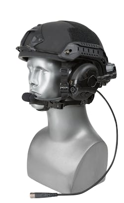 The TCI Liberator V mounted on helmet. The TCI Liberator V mounted on helmet.