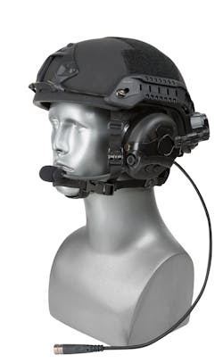 The TCI Liberator V mounted on helmet.