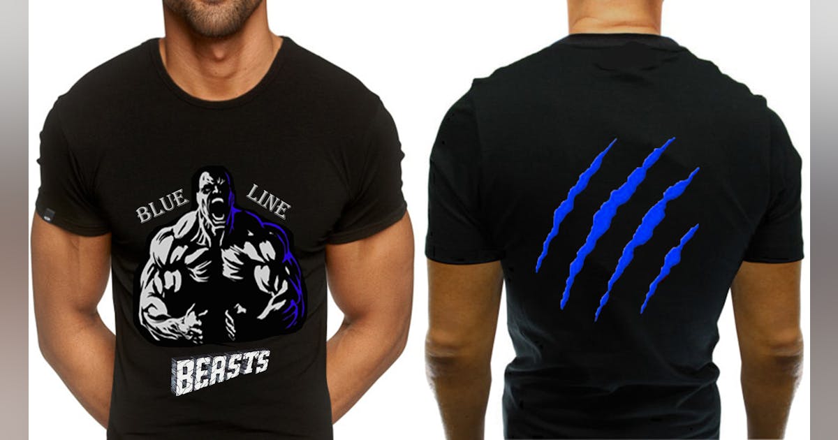 Blue Line Beasts Beast Tee-Shirt T-Shirt | Officer