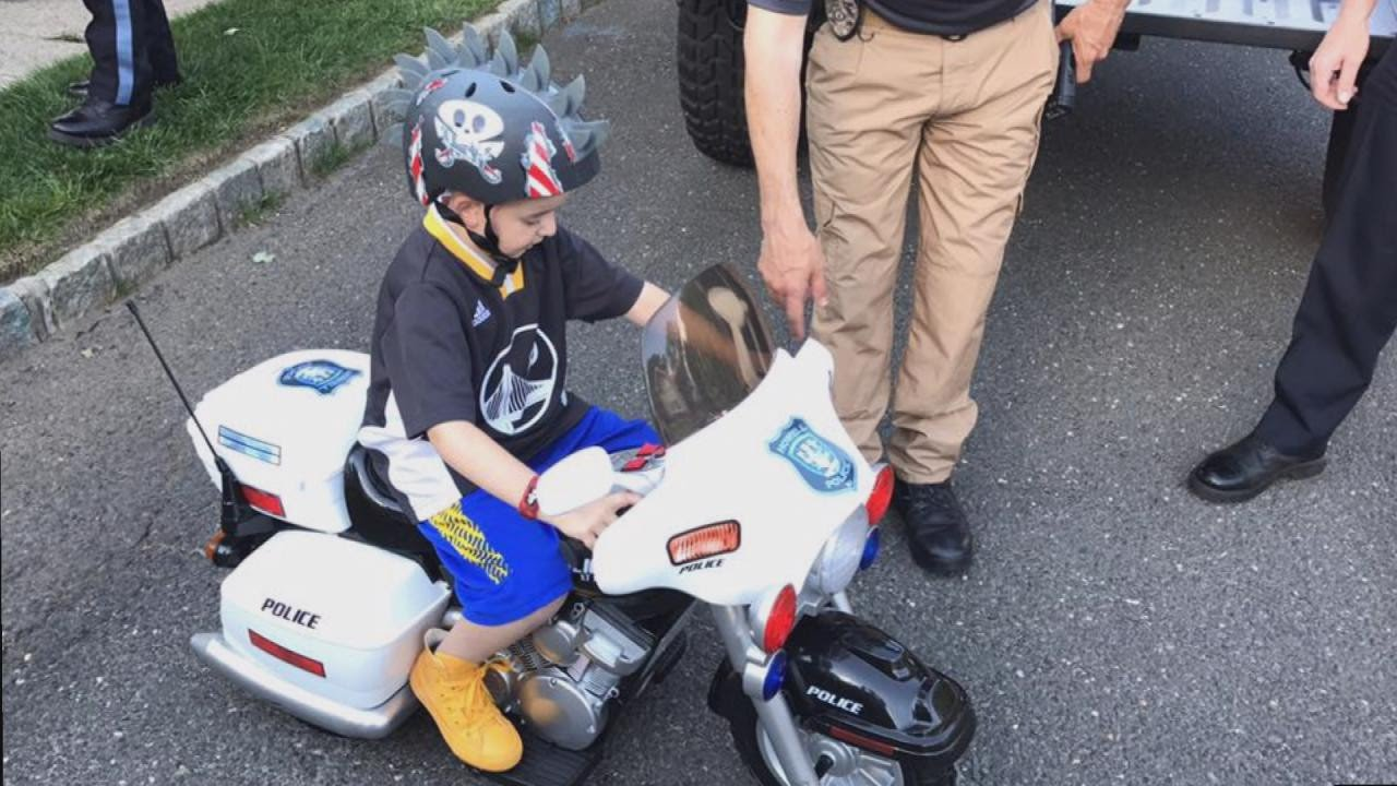 Brave 7-Year-Old Boy With Brain Cancer Gets 'Official' Police Bike From Cops