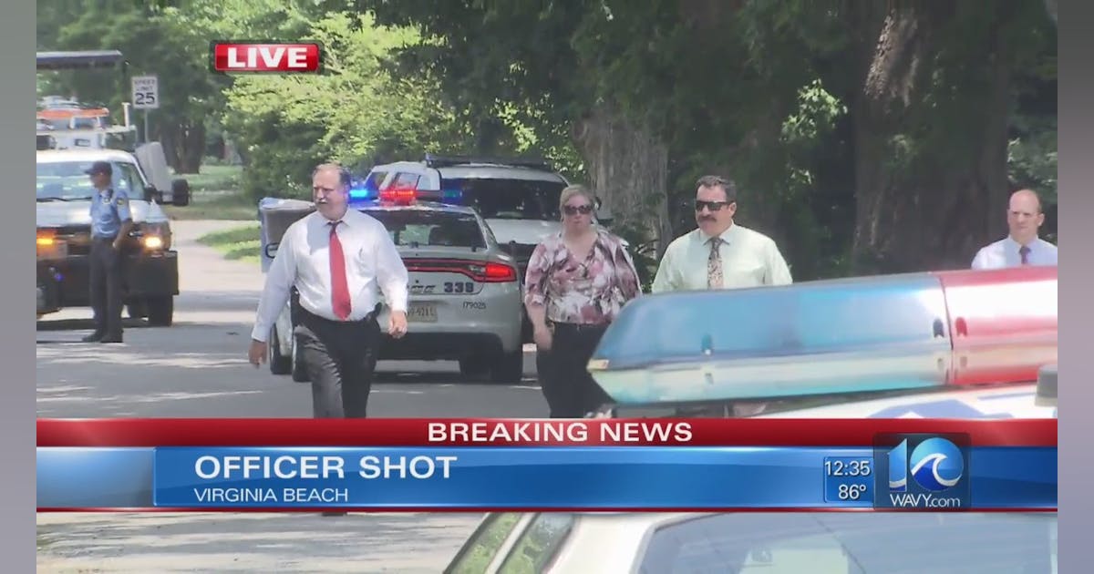 Officer shot serving warrant in Va. Beach; Resident in custody Officer