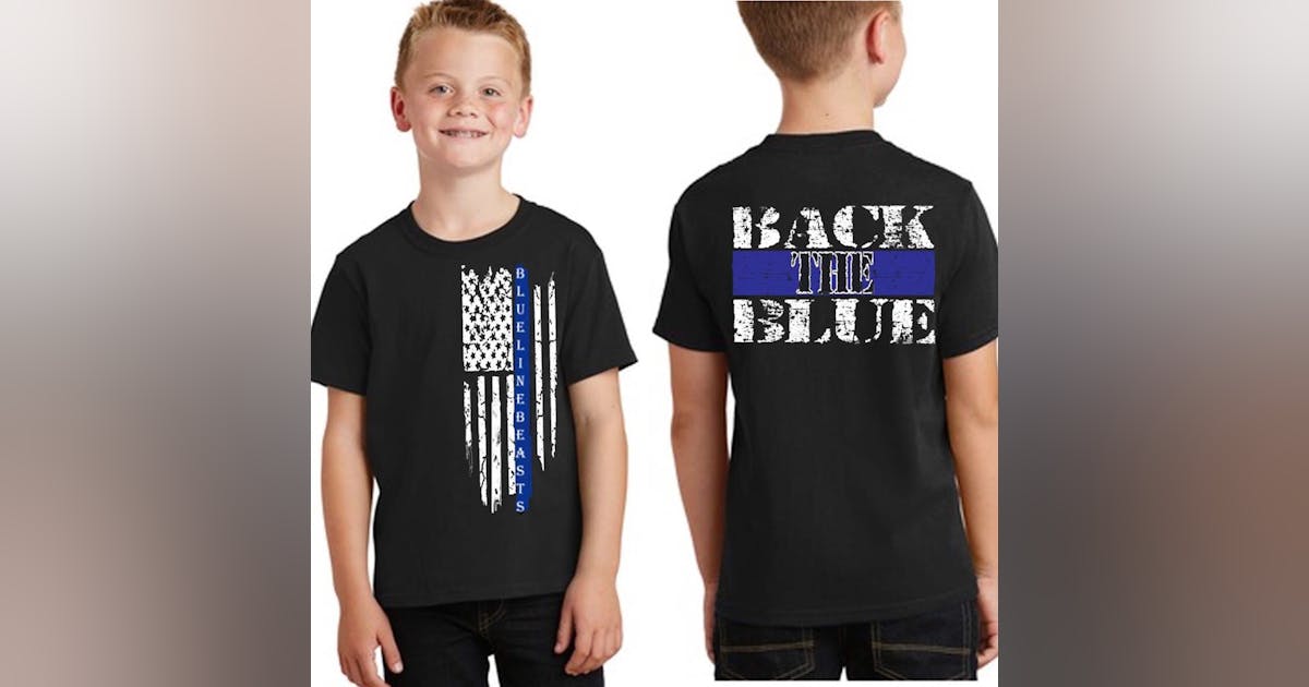 Back The Blue Youth Tees T-Shirt | Officer