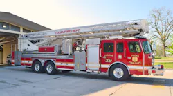 The Tulsa Fire Department has decided to remove blue stripes from fire trucks supporting law enforcement.
