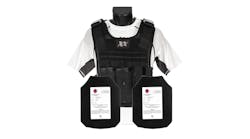 Phantom Plate Carrier Front Grey Patch AR550 STEEL BODY ARMOR 8X10 SHOOTERS CUT Front F 597892a2accb5