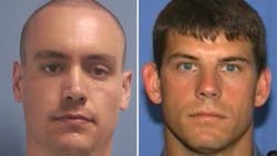 Daniel Cummings, left, and Officer Robert Langley Daniel Cummings, left, and Officer Robert Langley