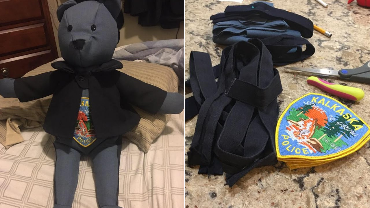 Police Officer's Wife Uses Old Cop Uniforms to Make Teddy Bears for ...