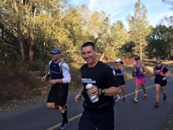 Folsom PD Sergeant Eric Baade has been able to combine running and law enforcement to participate in an extraordinary feat of physical fitness. Folsom PD Sergeant Eric Baade has been able to combine running and law enforcement to participate in an extraordinary feat of physical fitness.