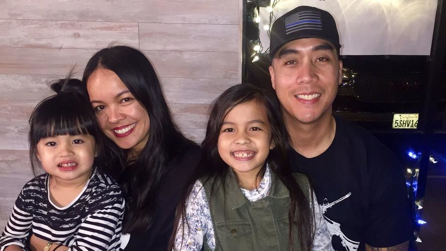 LAPD Officer Matthew Medina and his family.