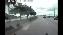 Video: PBSO deputy, while speeding, crashes cruiser into car