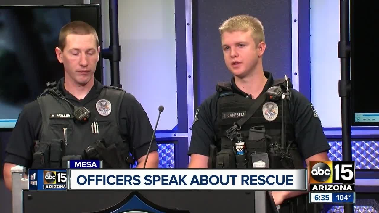 Arizona Police Officers Recall Rescuing Woman From Apartment Fire