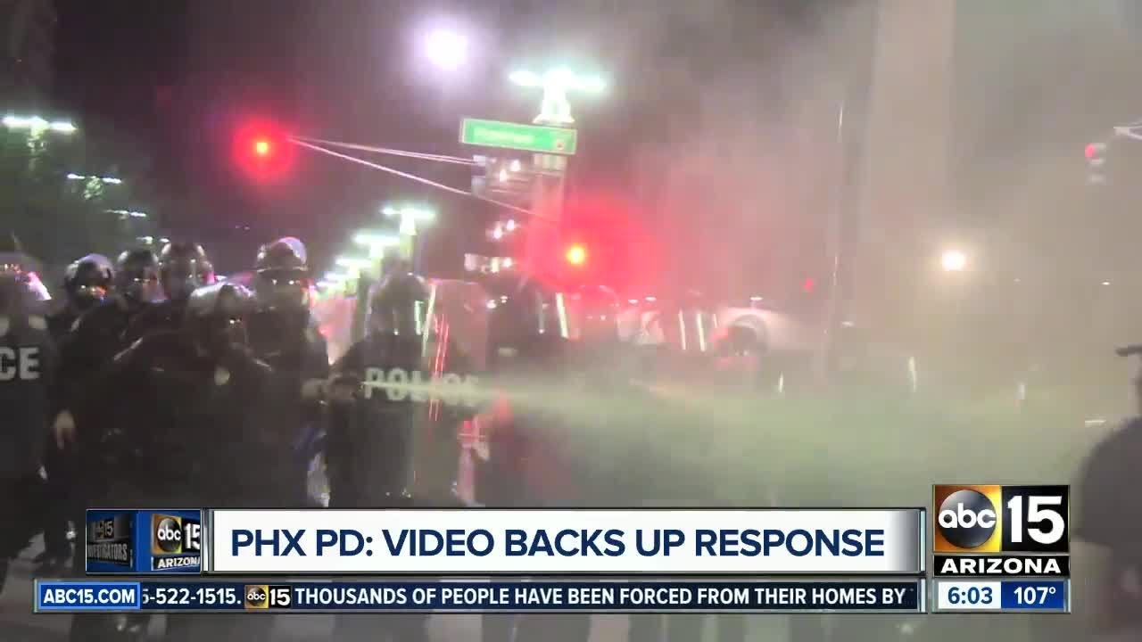 Phoenix Police Say Video Backs Up Rally Response | Officer
