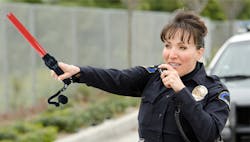 The AmpliVox S606 Safety Wand Megaphone combines a highly visible LED safety wand with an integrated PA system and detachable microphone. The AmpliVox S606 Safety Wand Megaphone combines a highly visible LED safety wand with an integrated PA system and detachable microphone.