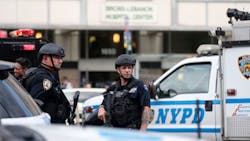 Police officers stand guard outside Bronx Lebanon Hospital in New York on Friday, June 30, 2017. Police officers stand guard outside Bronx Lebanon Hospital in New York on Friday, June 30, 2017.