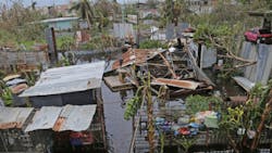 The wreckage from Hurricane Maria is seen in Loiza, Puerto Rico on Sept. 22, 2017.