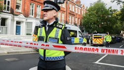 Police cordon off area around Parsons Green underground station after a suspected explosion on a train carriage on Sept. 15, 2017 in London.